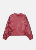  Áo Khoác [Unisex] Badblood - [w-jkt24-059] Billy Leather Collarless Jacket - Red 
