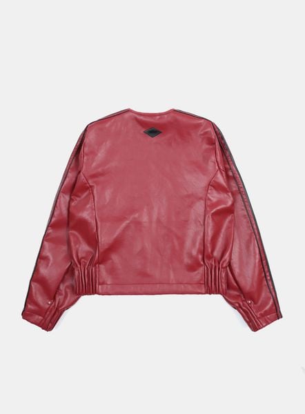 Áo Khoác [Unisex] Badblood - [w-jkt24-059] Billy Leather Collarless Jacket - Red