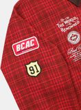  Áo Sweater [Unisex] Badblood - [w-sweatshirt24-013] Classic Check Rugby Shirt - Red 