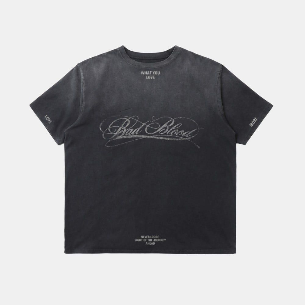  Áo Thun [Unisex] Badblood - [w-tee25-058] Dark Classic Dusty T-Shirt Black 