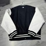  Áo Bomber MLB [Unisex] Wool Basic Varsity Jacket NY - 3AJPV0141-50BKS 