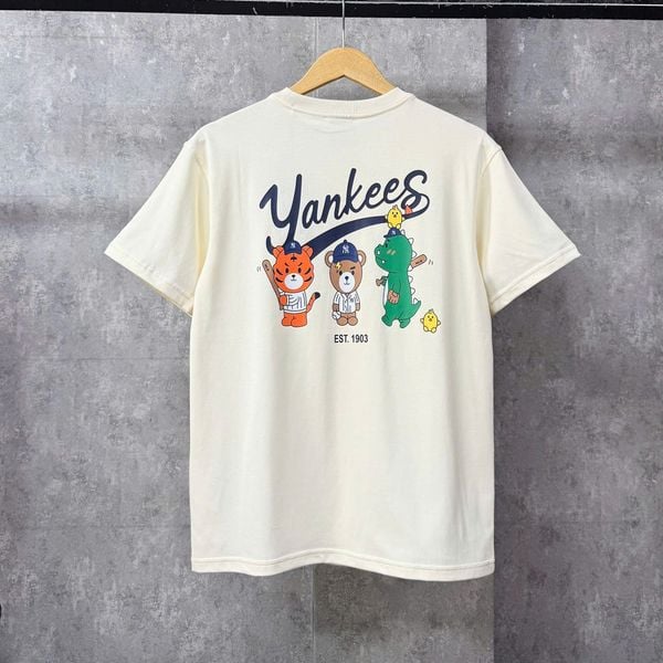 Áo Thun New Era - [Unisex] Tiger Bear Dinosaur Baseball Cream