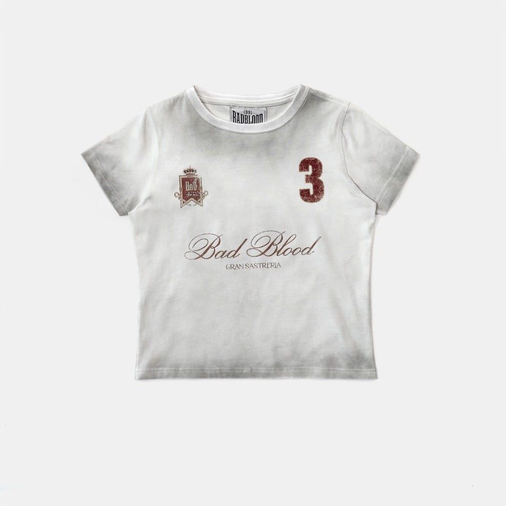  Áo Thun [Unisex] Badblood - [w-tee25-047] Royal Classic T-Shirt White 