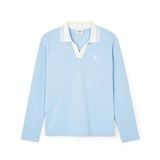  Áo Thun MLB [Nữ] - Basic Small Logo Long Sleeve Collared CLE - 3FPQB0141 