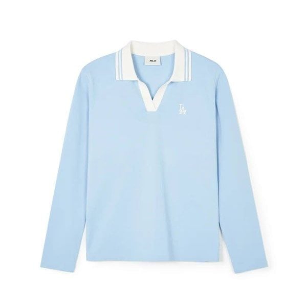  Áo Thun MLB [Nữ] - Basic Small Logo Long Sleeve Collared CLE - 3FPQB0141 
