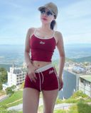  Áo Hai Dây [Nữ] Badblood - [w-tnk24-034] Wendy Spaghetti Strap Tank Top Black 