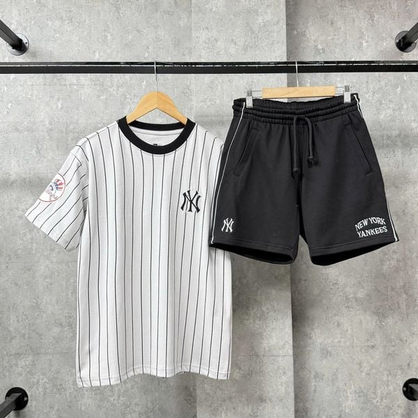 Áo Thun New Era - [Unisex] NY Stripe Black White - 15556550