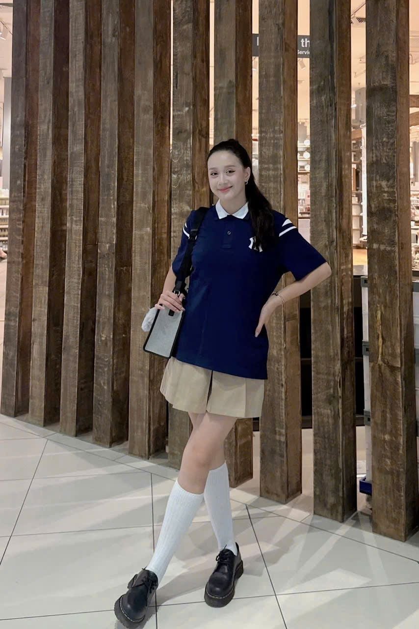  Áo Polo MLB [Unisex] - Varsity Shoulder Color Overfit Collar NY Yankees - 3APQV0143-50NYS 