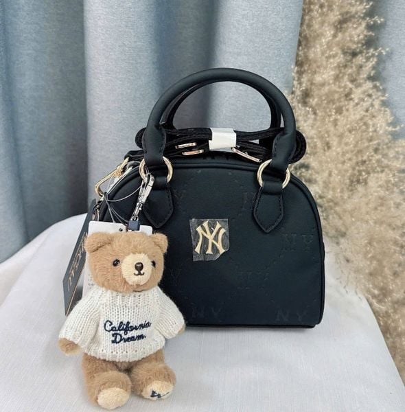 Túi Trống MLB Korea Diamond Monogram Boston Crossbody Bag - 7ACRMDA5-50BKS