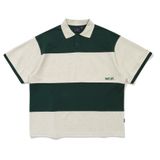  Áo Polo RMTCRW [ROMANTIC CROWN] - STRIPE RUGBY POLO GREEN 