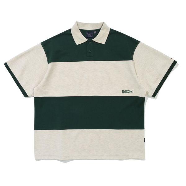 Áo Polo RMTCRW [ROMANTIC CROWN] - STRIPE RUGBY POLO GREEN