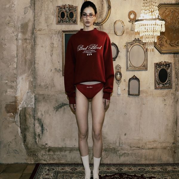 Áo Sweater [Unisex] Badblood - [w-sweatshirt24-004] Classic Logo sweatshirt - Red