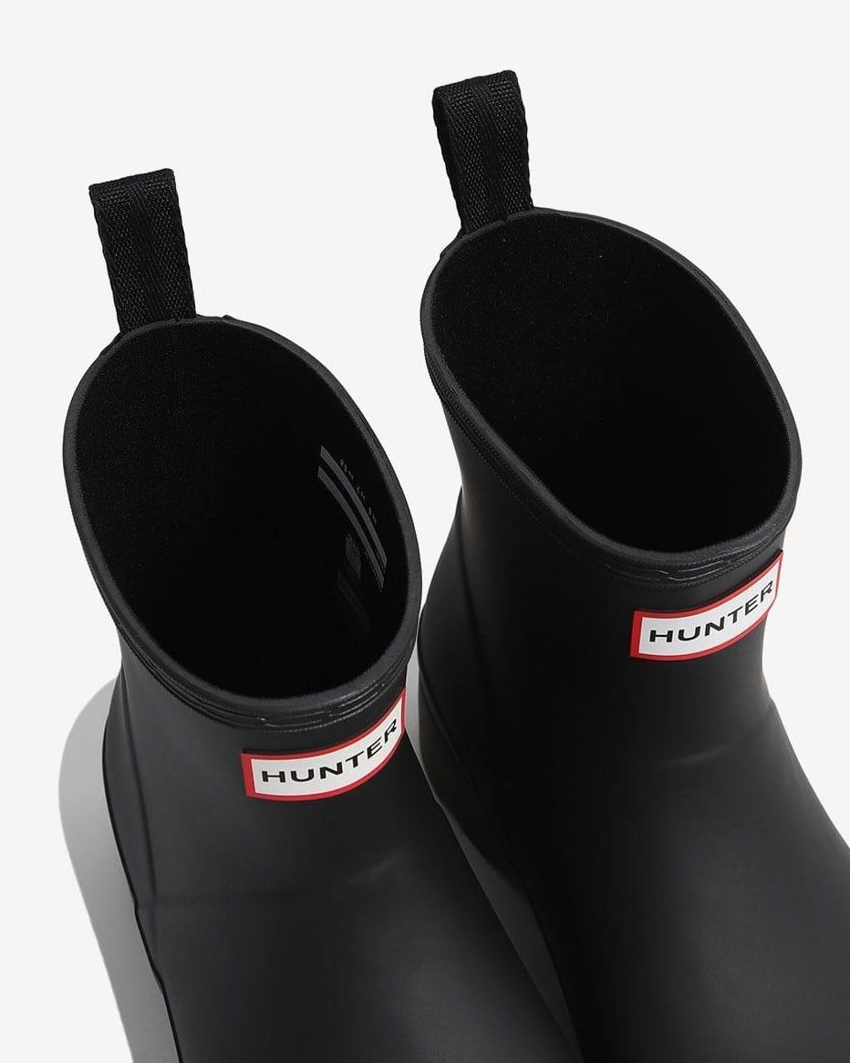  Giày Boots Hunter - Play Translucent Sole Short Rain Boots Black 