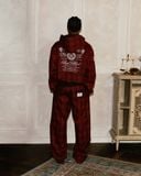  Áo Khoác [Unisex] Badblood - [w-hde24-064] Classic Check Hooded Zip-Up Red 