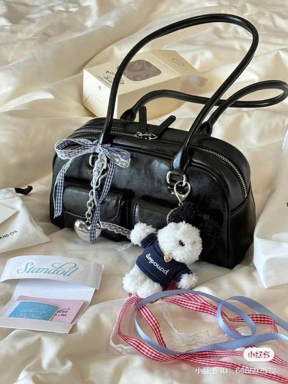  Túi Xách Stand Oil - Chubby Bag Black 