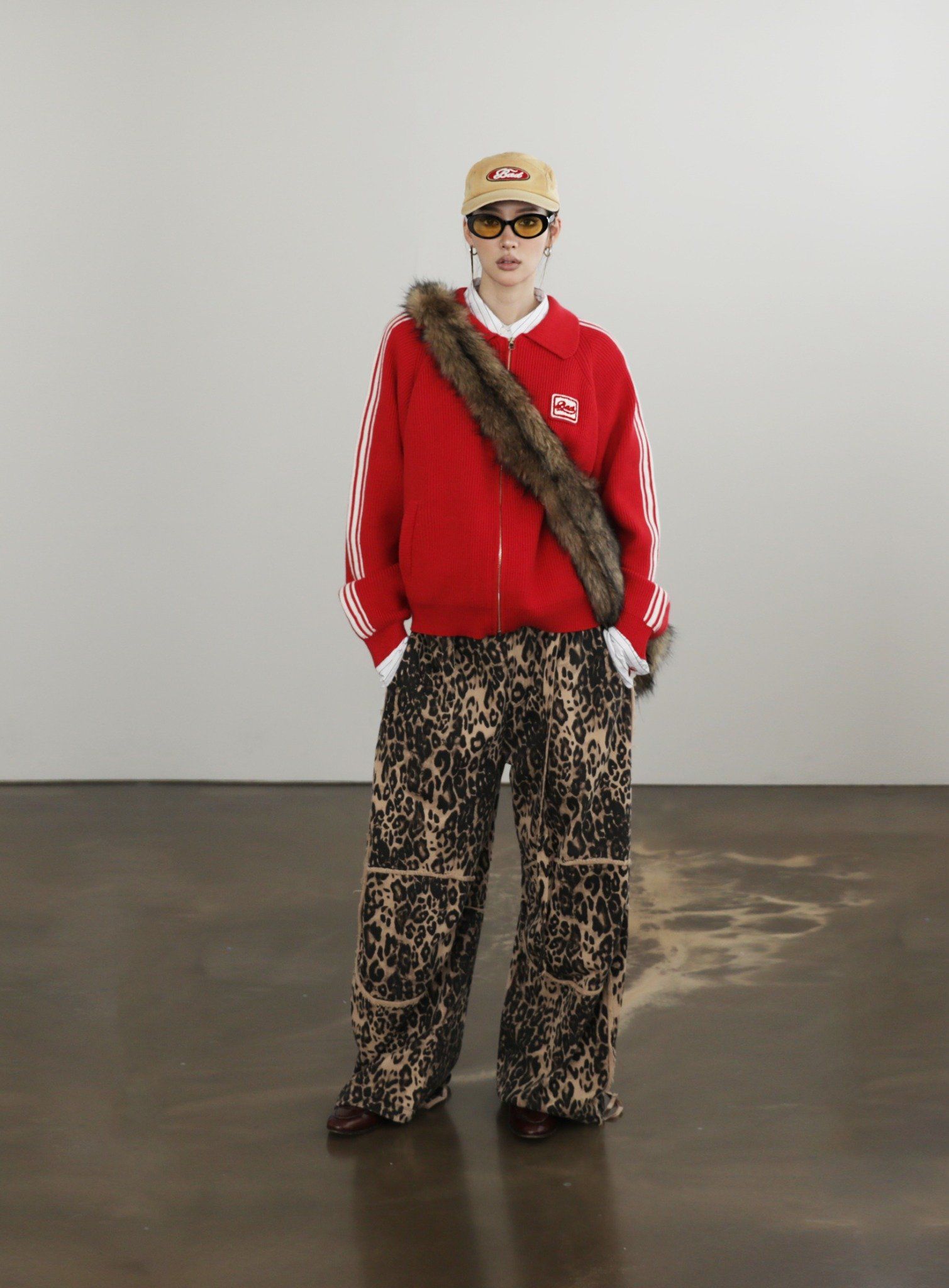 ◆BADBLOOD◆ Billy Knit Track Zip-Up Red w-knt24-013 Áo Khoác [Unisex] Badblood [w-knt24-013] Billy Track ZipUp