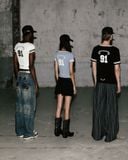  Áo Thun [Unisex] Badblood - [w-tee25-108] 91 V-Neck Jersey T-Shirt - White 