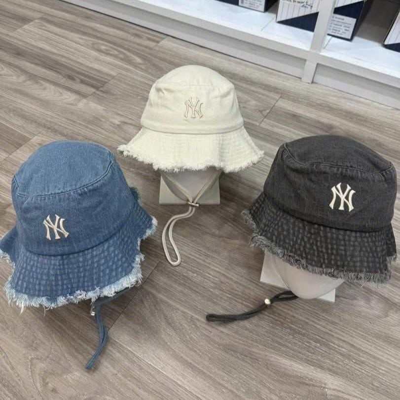  Nón Bucket MLB - [Unisex] Color Denim New York Yankee Bucket - 3AHTD025N-50GRS 