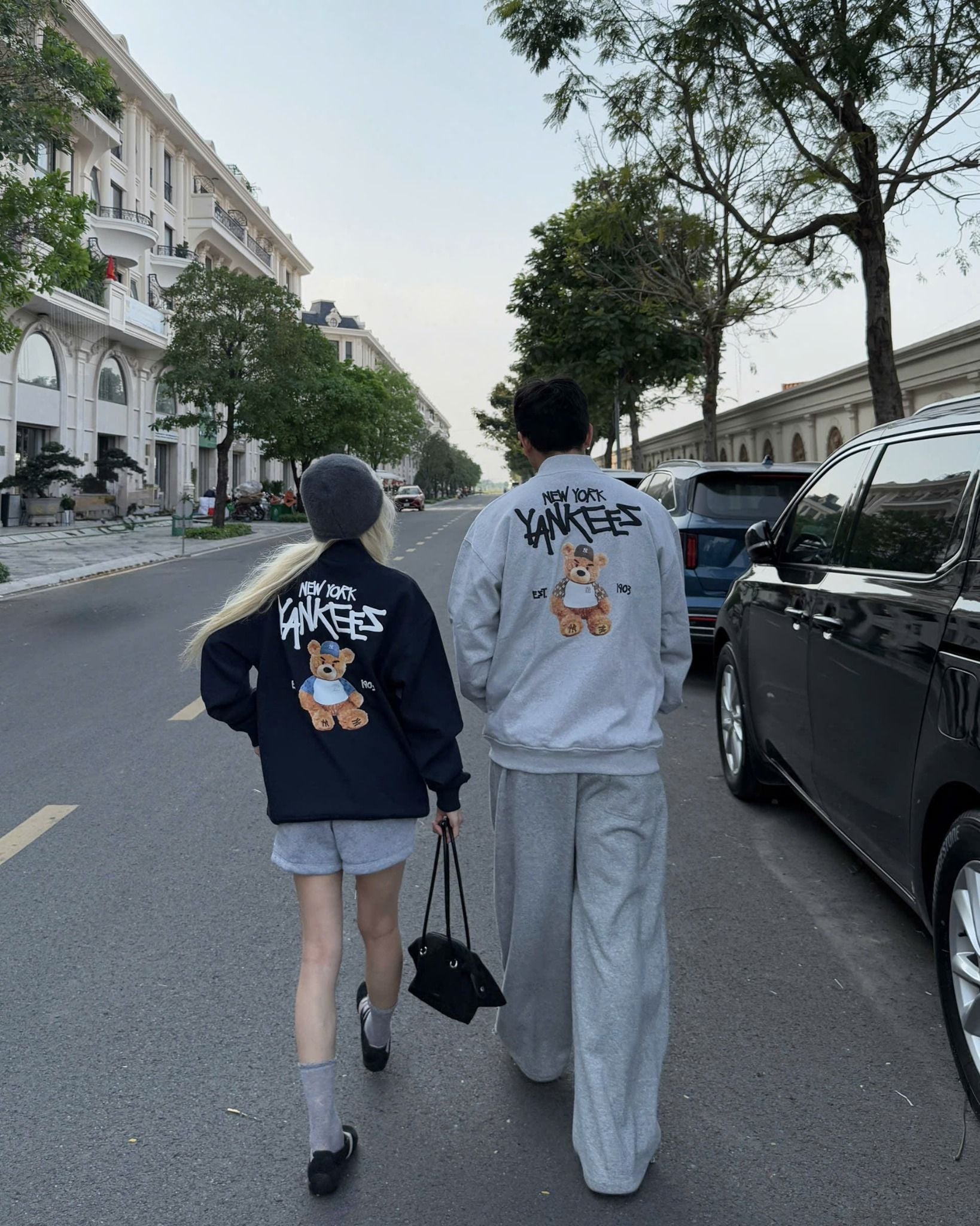  Áo Sweater Zip New Era - [Unisex] Bear EST.1903 NY Navy 