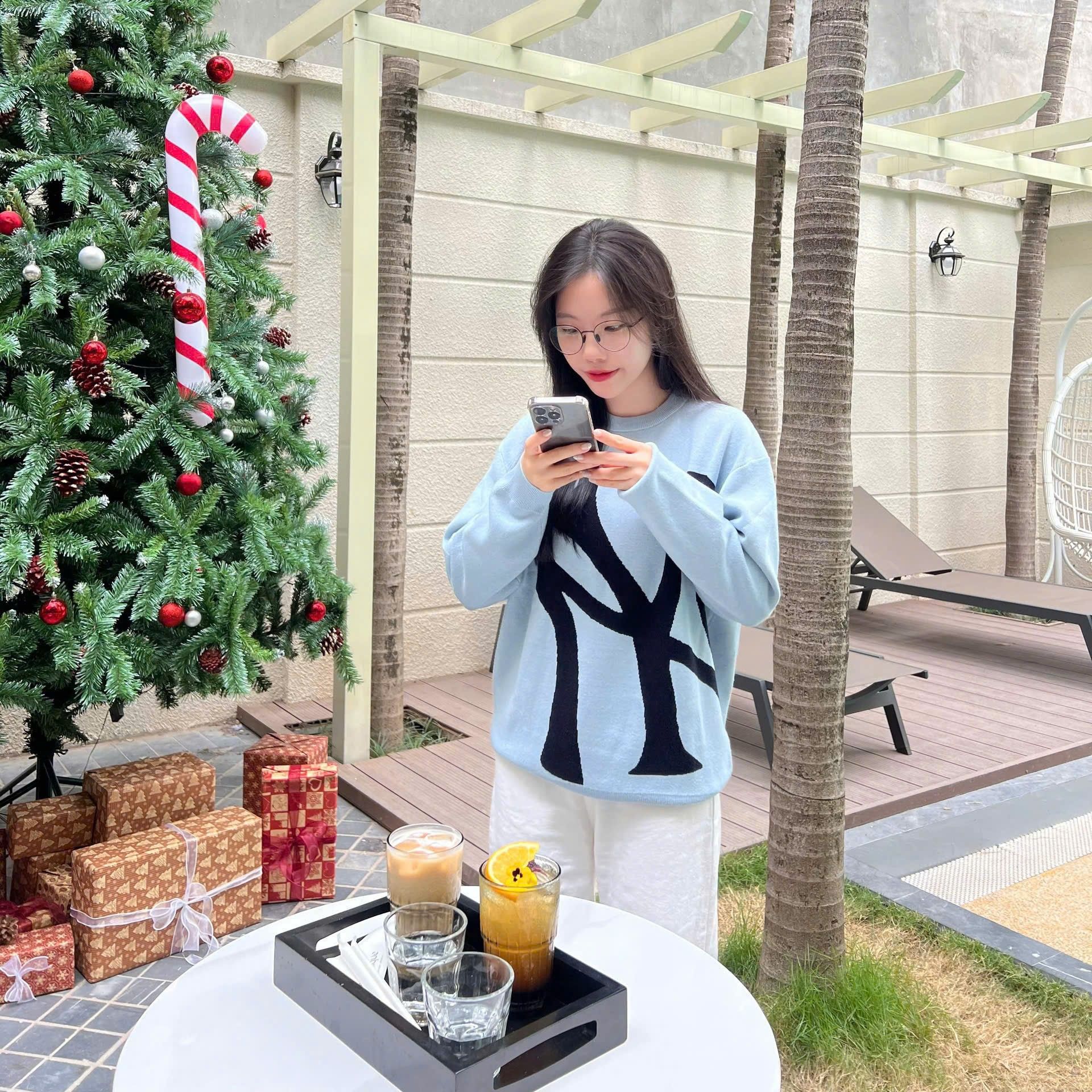  Áo Sweater Len New Era - [Unisex] NY Yankees Blue - 14326429 