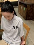  Áo Polo MLB - Basic Coopers Logo Overfit Collar T-Shirt New York Yankees - 3APQB0353-50GRL 