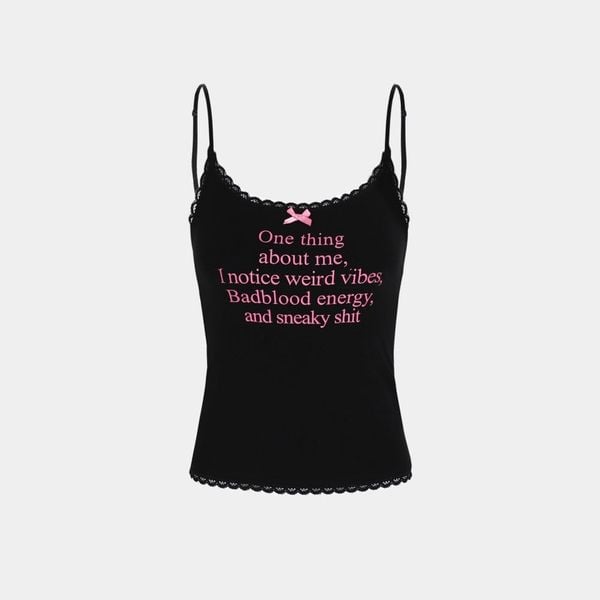 Áo Hai Dây [Nữ] Badblood - [w-tnk23-040] One Thing Camisole Black