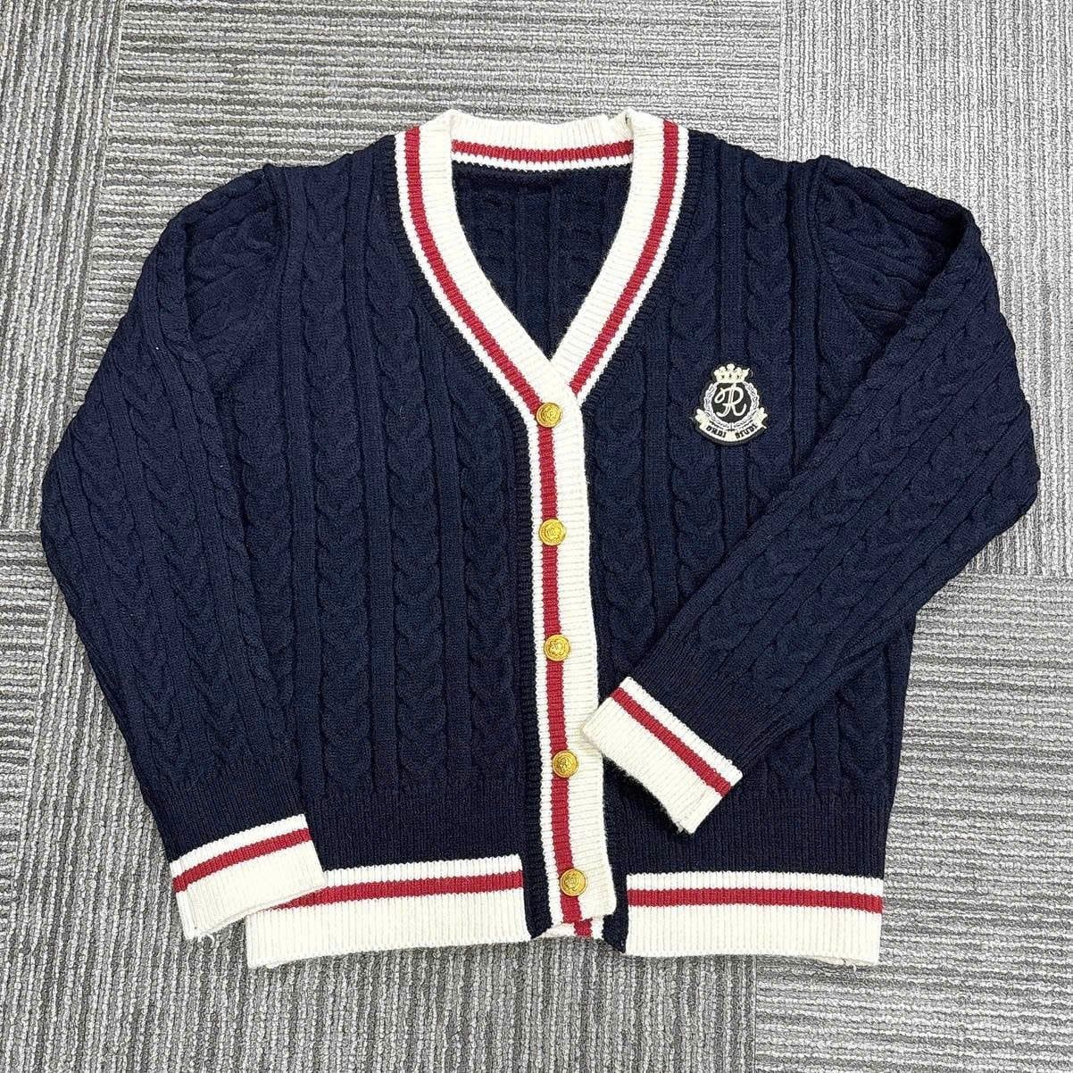  Áo Cardigan Len Nội Địa Hàn Freesize Màu Navy 