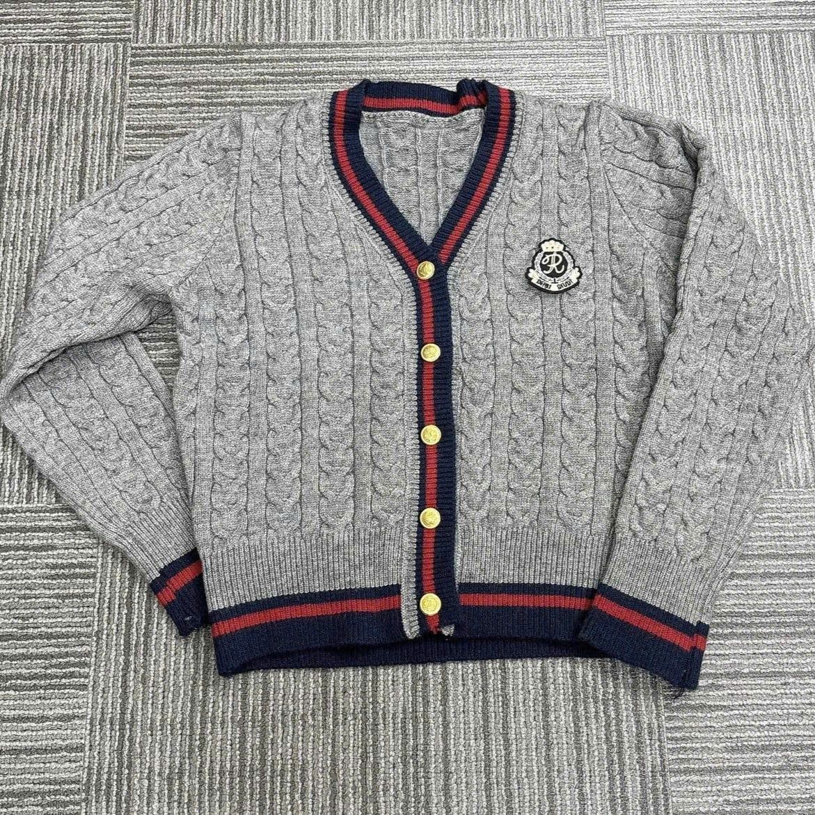  Áo Cardigan Len Nội Địa Hàn Freesize Màu Xám 