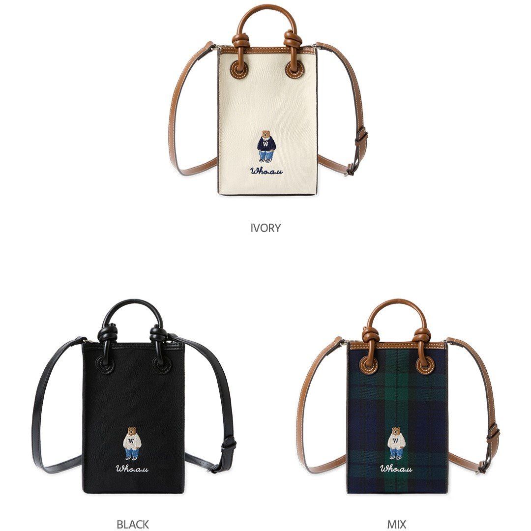  Túi Handphone Whoau - Canvas Mini Square Bag - WHBGF3822A 