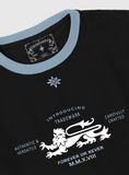 Áo Thun [Unisex] Badblood - [w-tee25-105] Lion Jersey Ringer T-Shirt Black 