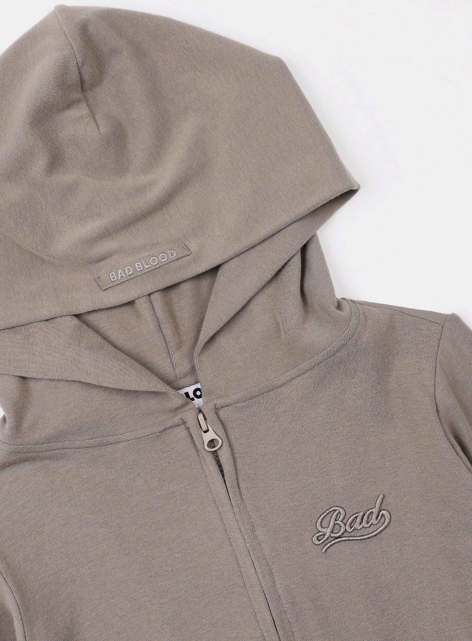  Áo Khoác [Unisex] Badblood - [w-hde24-036] Beyond Soft Hooded Zip-Up Slim Fit - Tobacco 