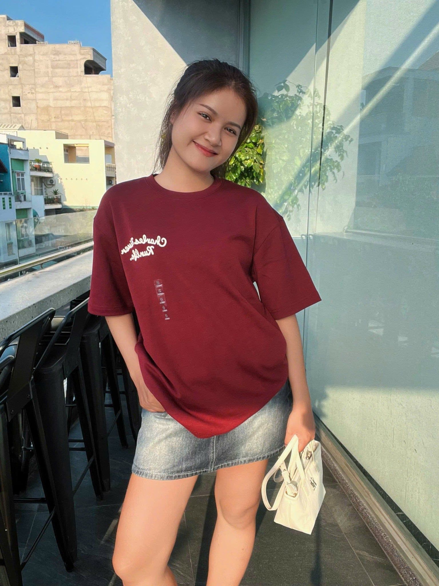  Áo Thun Chữ Thêu SPAO [Unisex] - CHARLES Chain Embroidery SPRPG24C61 