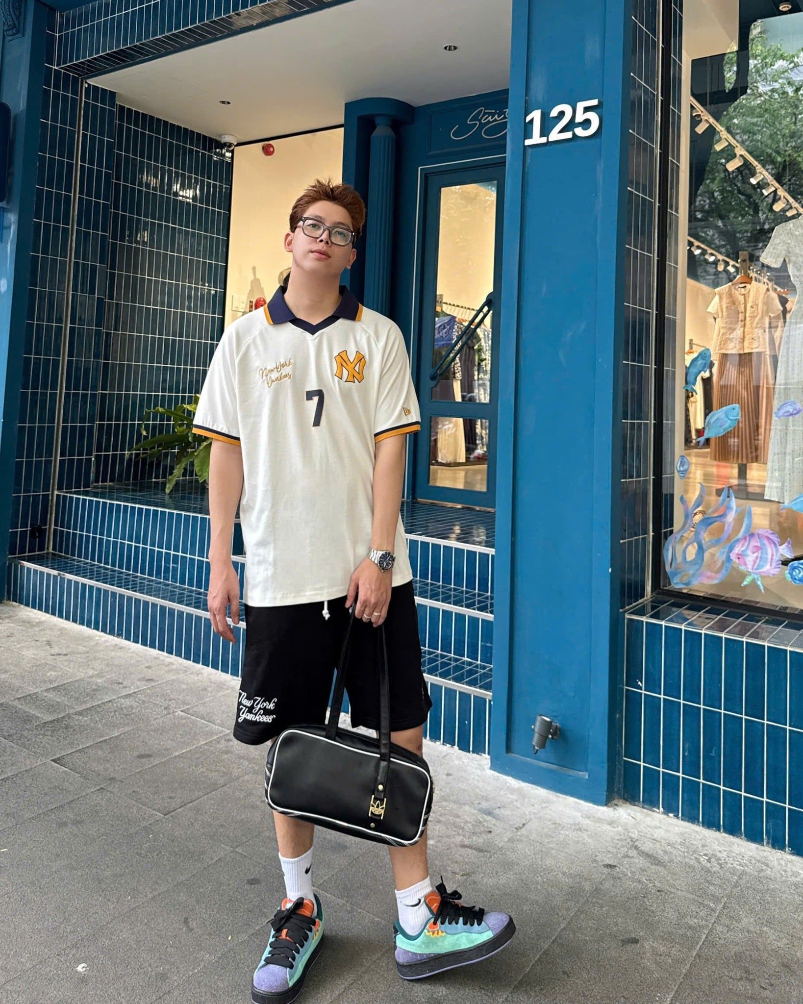  Áo Thun Polo New Era - [Unisex] Ny Yankees 7 White/Navy/Yellow - 16599860 