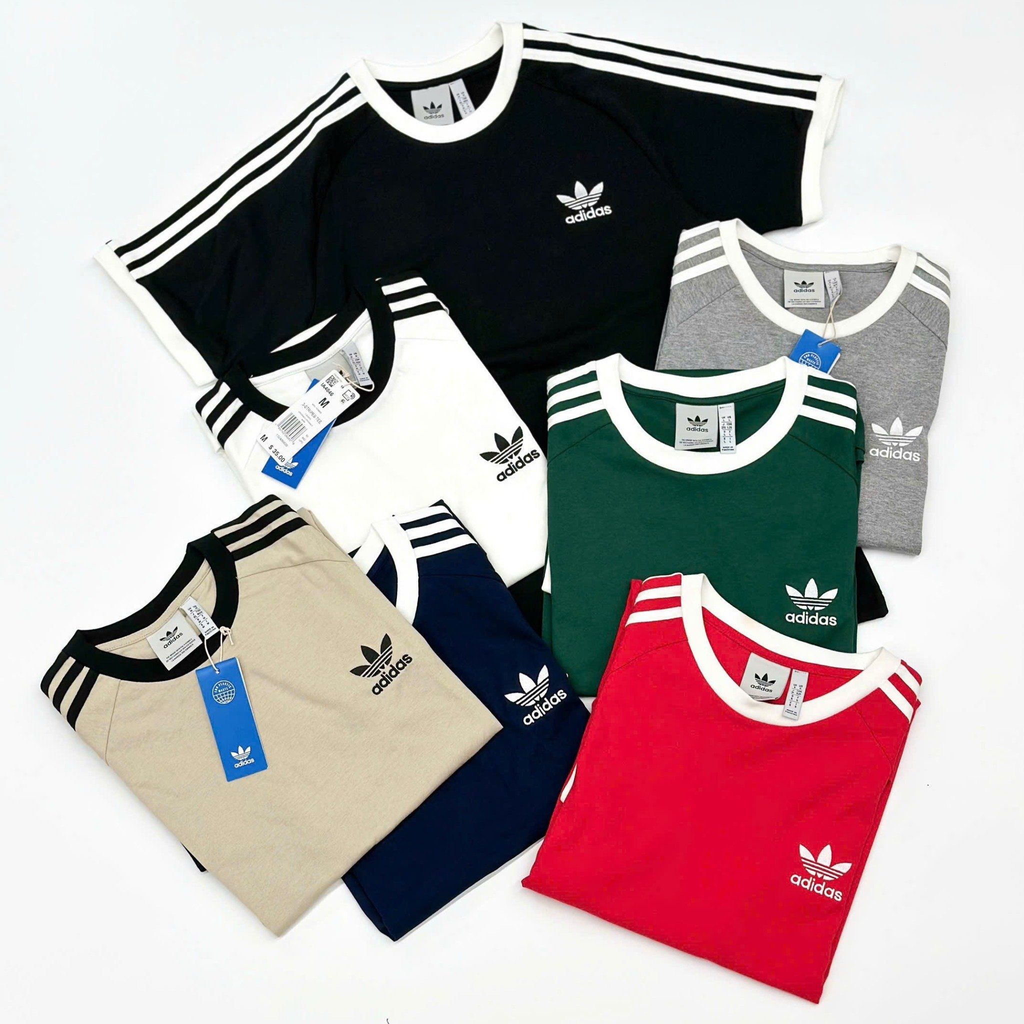  Áo Thun ADIDAS [Unisex] - 3 Sọc Adicolor Classics Beige - IM2079 