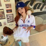  Áo Polo MLB [Unisex] Varsity Sport Jersey Overfit - 3FTSV1743 