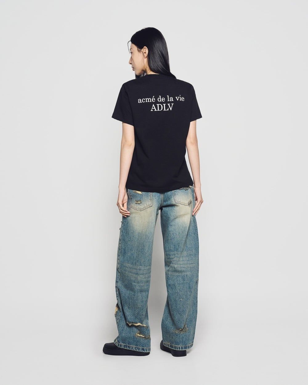  Áo thun [Nữ] ADLV - Acmédelavie Baby Face Cloud Black 