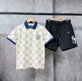  Áo Thun Polo New Era - [Unisex] Monogram NY Yankees Sleeve T-Shirt Cream - 13883939 