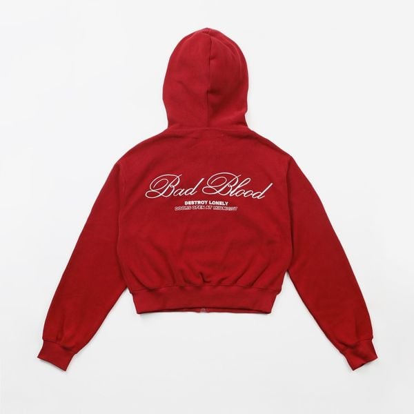  Áo Khoác [Unisex] Badblood - [w-hde24-022] Classic Logo Hooded ZipUp Red 