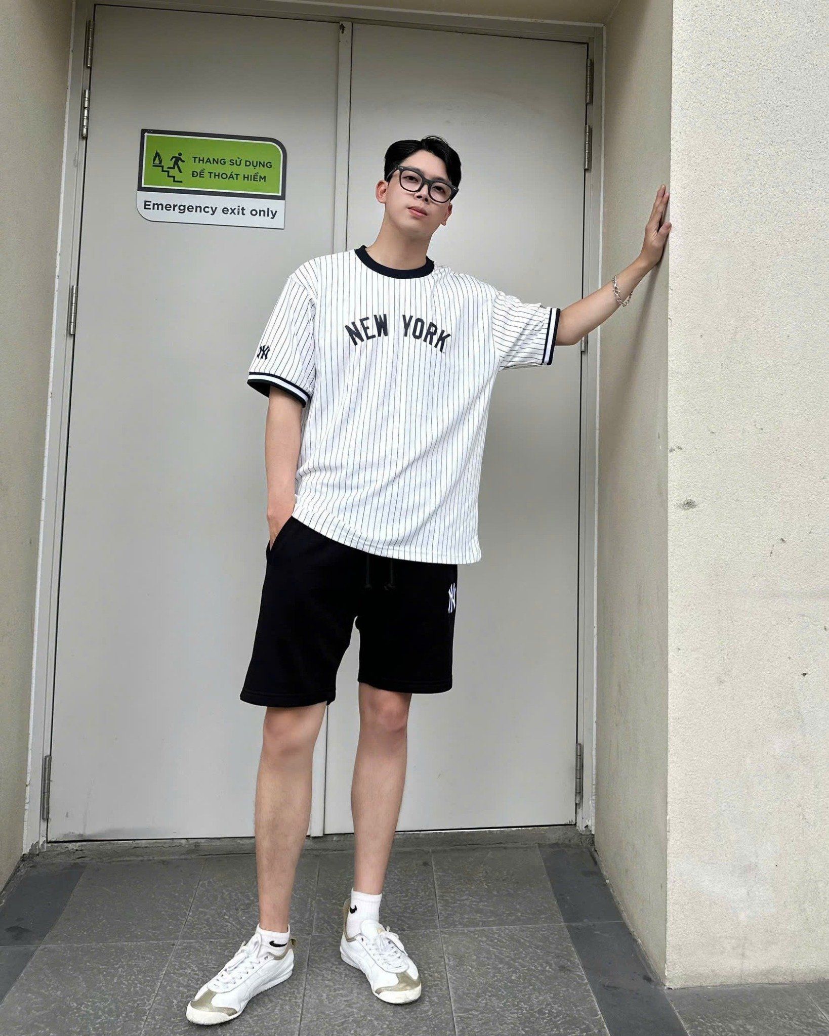  Áo Thun New Era - [Unisex] NY Yankees Baseball Stripe White T-Shirt - 15678454 