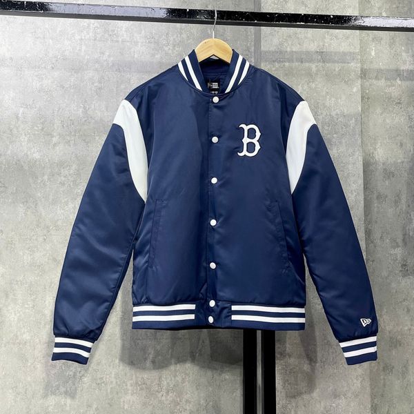  Áo Khoác Bomber New Era - [Unisex] Boston Varsity Jacket Navy 