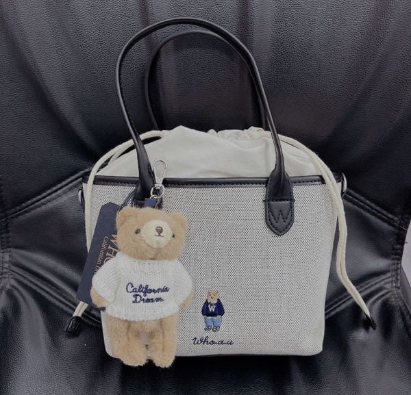 Túi Xách Whoau - Steve Canvas Tote Bag Black - WHBGG2224A