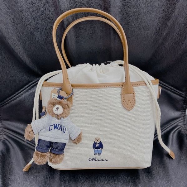 Túi Xách Whoau - Steve Canvas Tote Bag Beige - WHBGG2224A