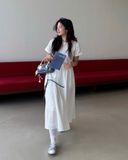  Túi Xách FindKapoor Korea - Heart Block Bag 22 Crinkled Blue 