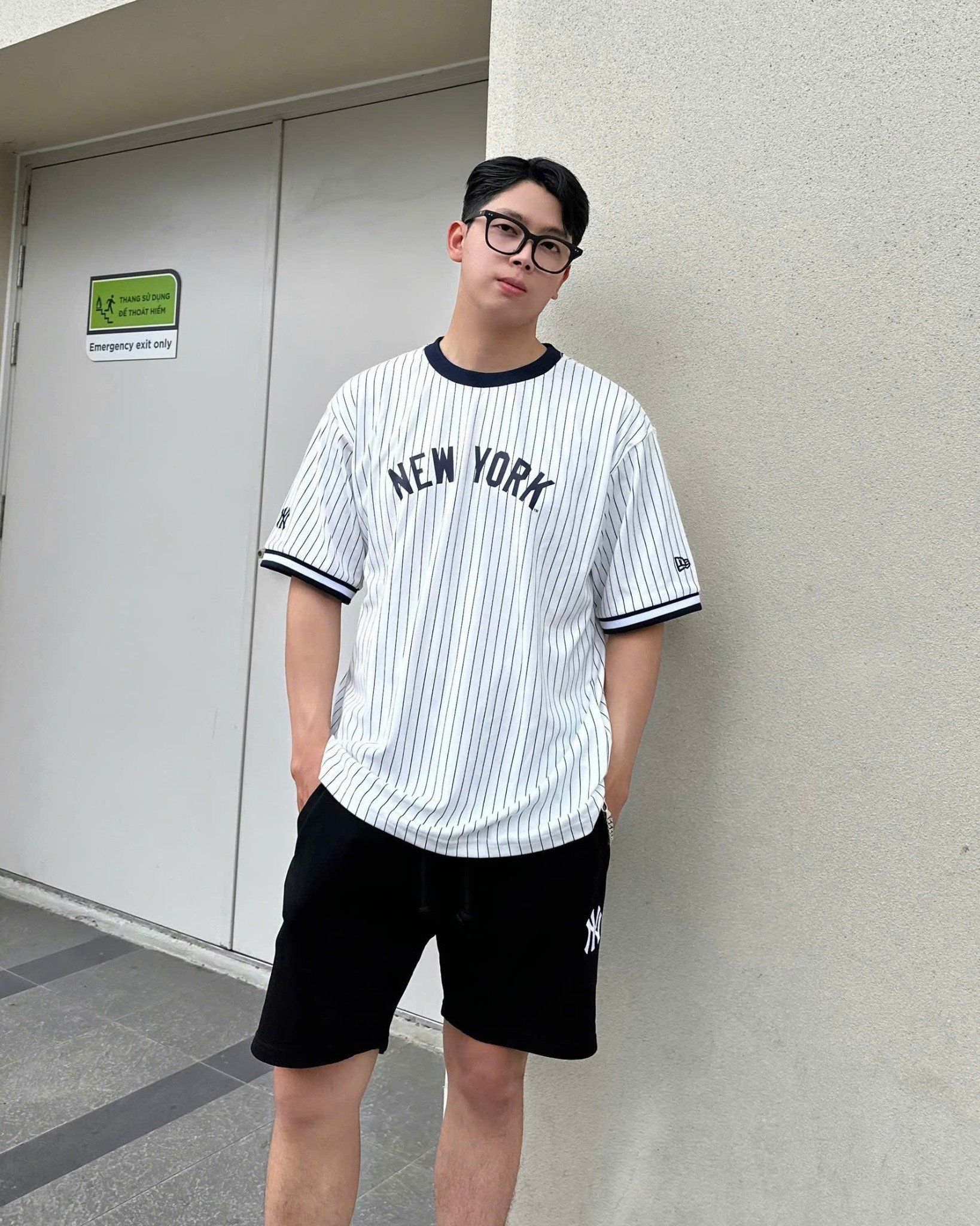  Áo Thun New Era - [Unisex] NY Yankees Baseball Stripe White T-Shirt - 15678454 
