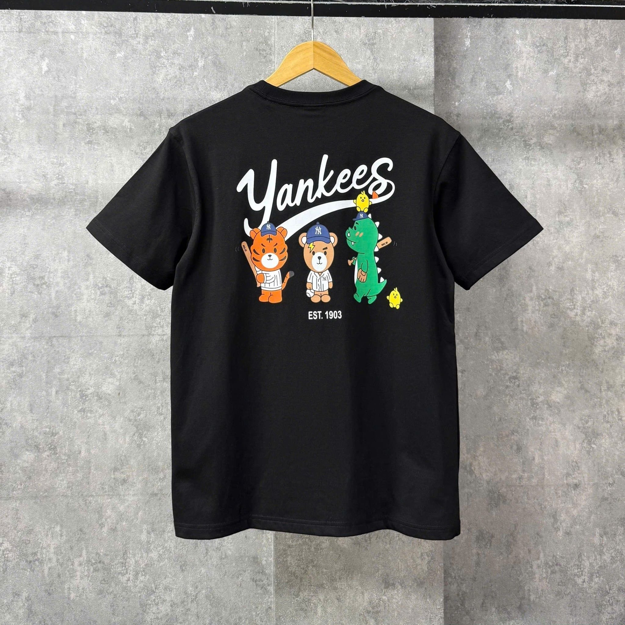  Áo Thun New Era - [Unisex] Tiger Bear Dinosaur Baseball Black - 15488985 