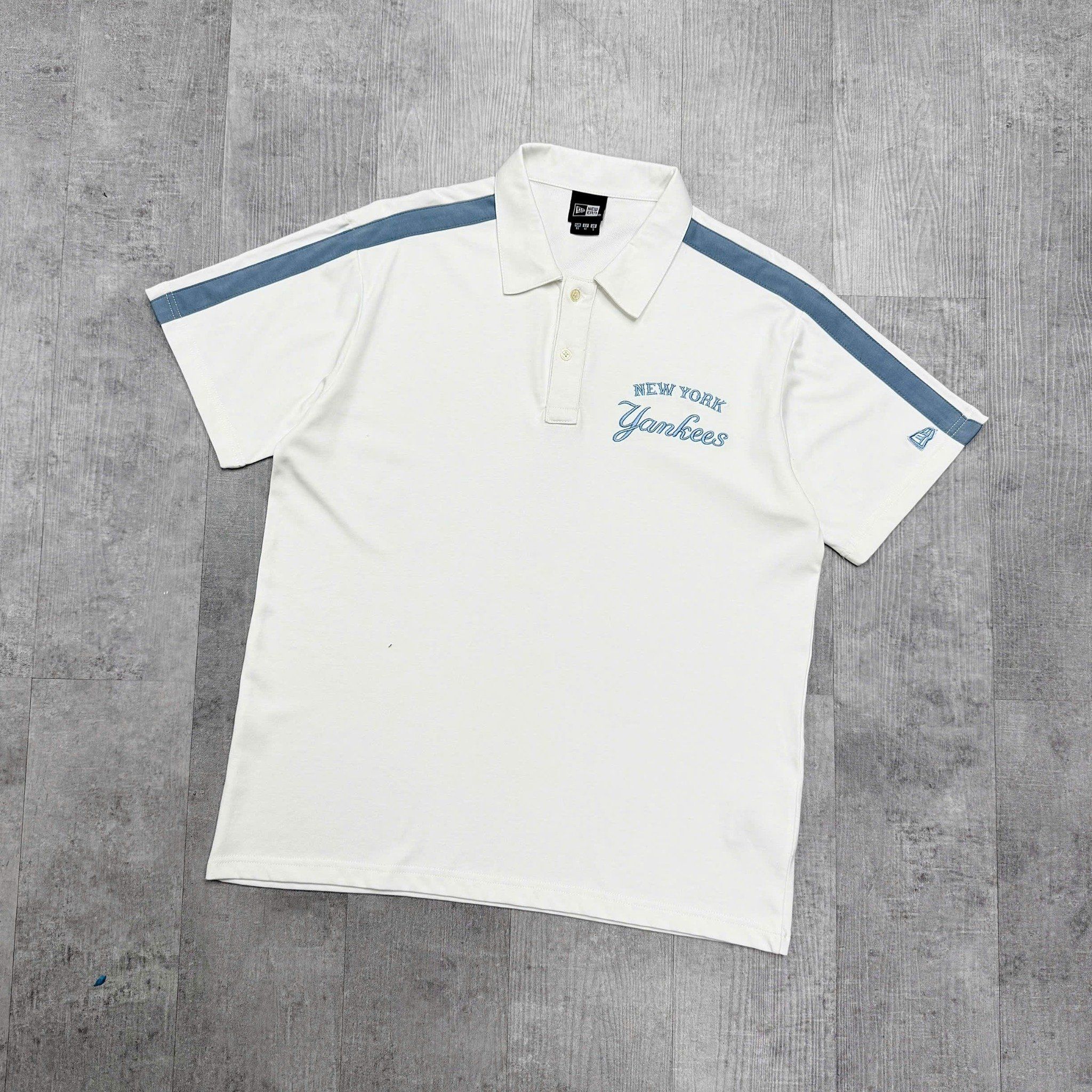  Áo Thun Polo New Era - [Unisex] NY Yankees Shoulder Line White 