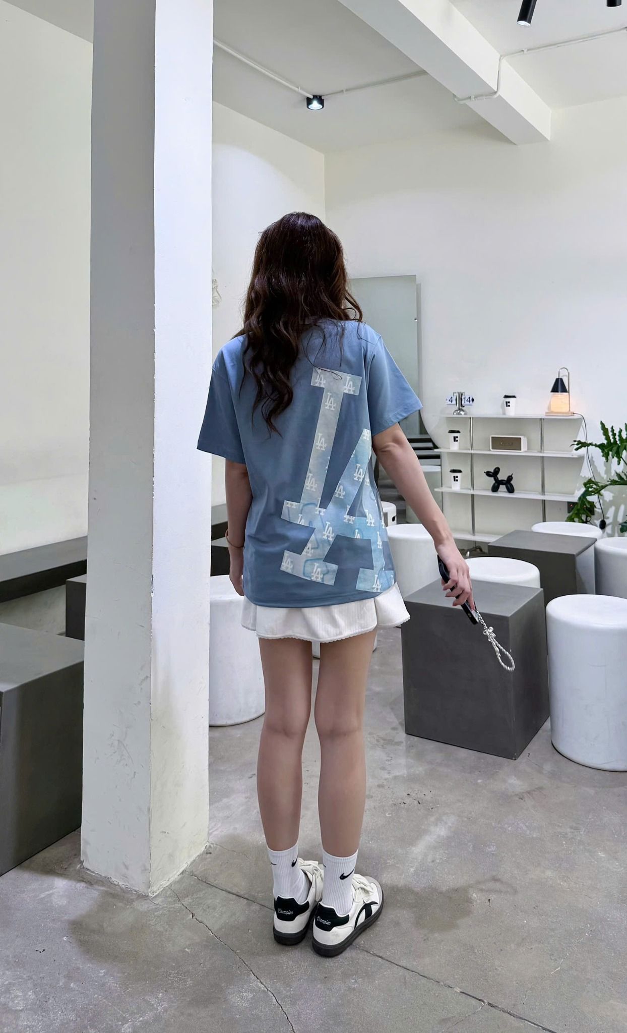  Áo Thun New Era - [Unisex] La Big Back Mono Logo Blue - 12354884 