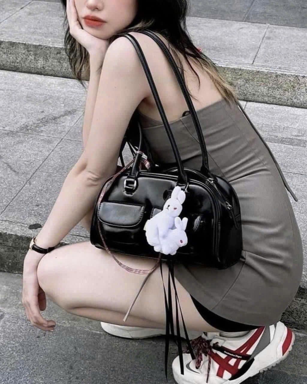  Túi Xách Stand Oil - Chubby Bag Black 