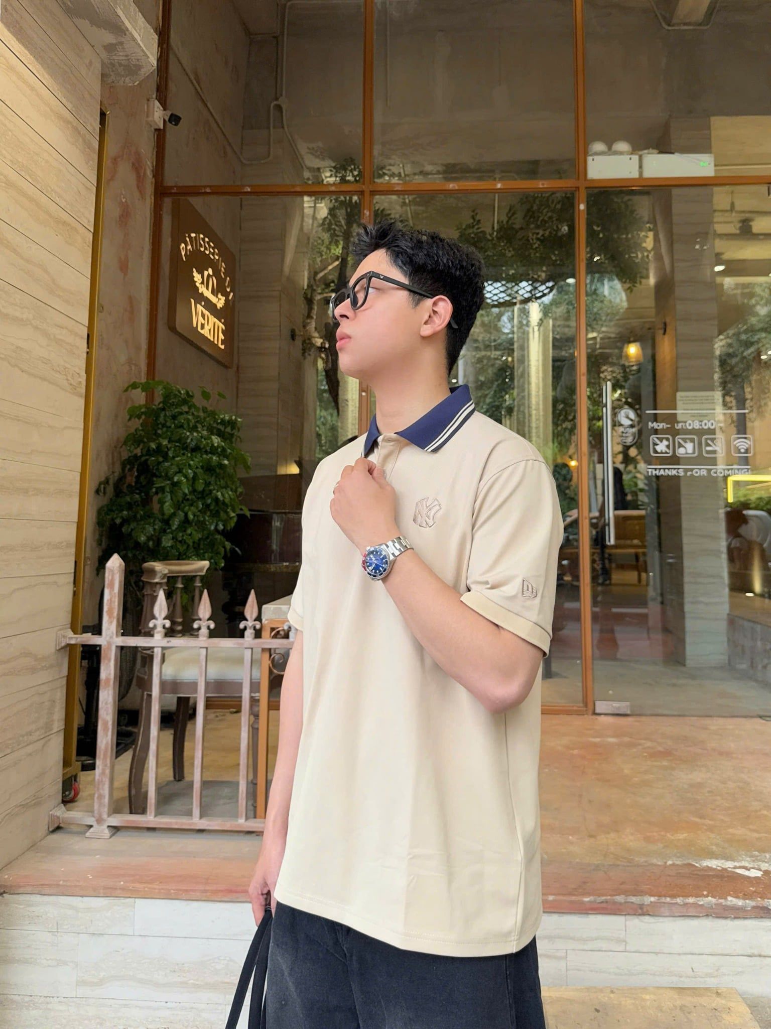  Áo Thun Polo New Era - [Unisex] NY Basic Beige 