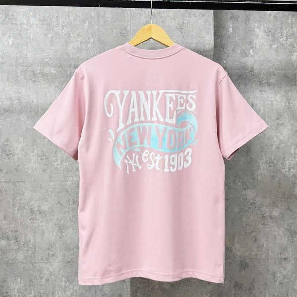 Áo Thun New Era - [Unisex] NY Yankees Hawaii Style Logo Pink T-Shirt